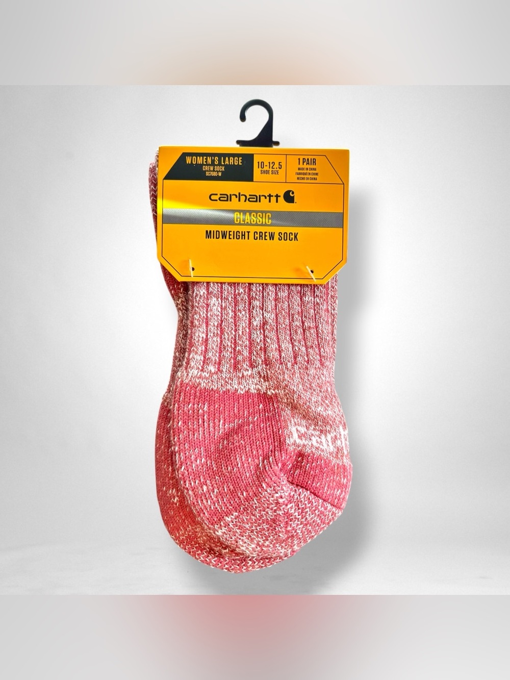 CARHARTT Midweight Wool Blend Crew Socks Ladies LARGE Sz 10-12.5 (NWT)